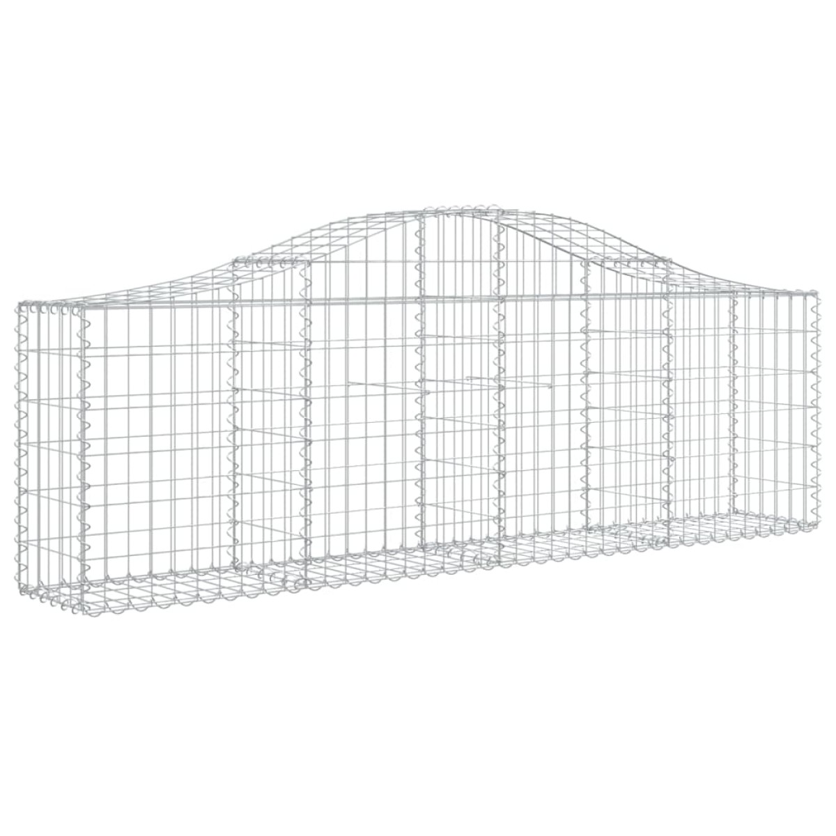 vidaXL Συρματοκιβώτια Τοξωτά 12 τεμ. 200x30x60/80 εκ. Γαλβαν. Ατσάλι