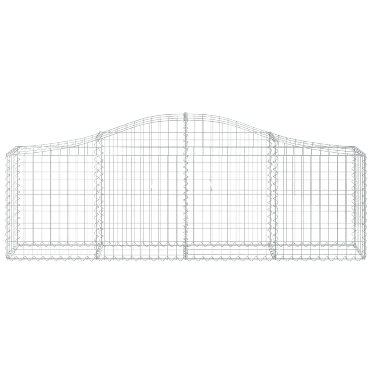 vidaXL Συρματοκιβώτια Τοξωτά 12 τεμ. 200x30x60/80 εκ. Γαλβαν. Ατσάλι