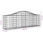 vidaXL Συρματοκιβώτια Τοξωτά 13 τεμ. 200x30x60/80 εκ. Γαλβαν. Ατσάλι
