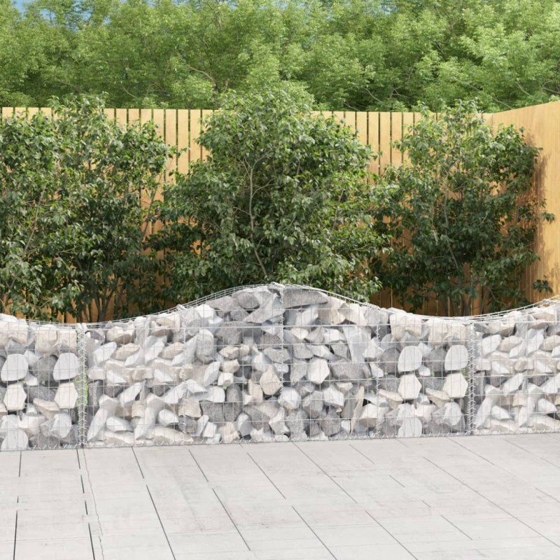 vidaXL Συρματοκιβώτια Τοξωτά 13 τεμ. 200x30x60/80 εκ. Γαλβαν. Ατσάλι