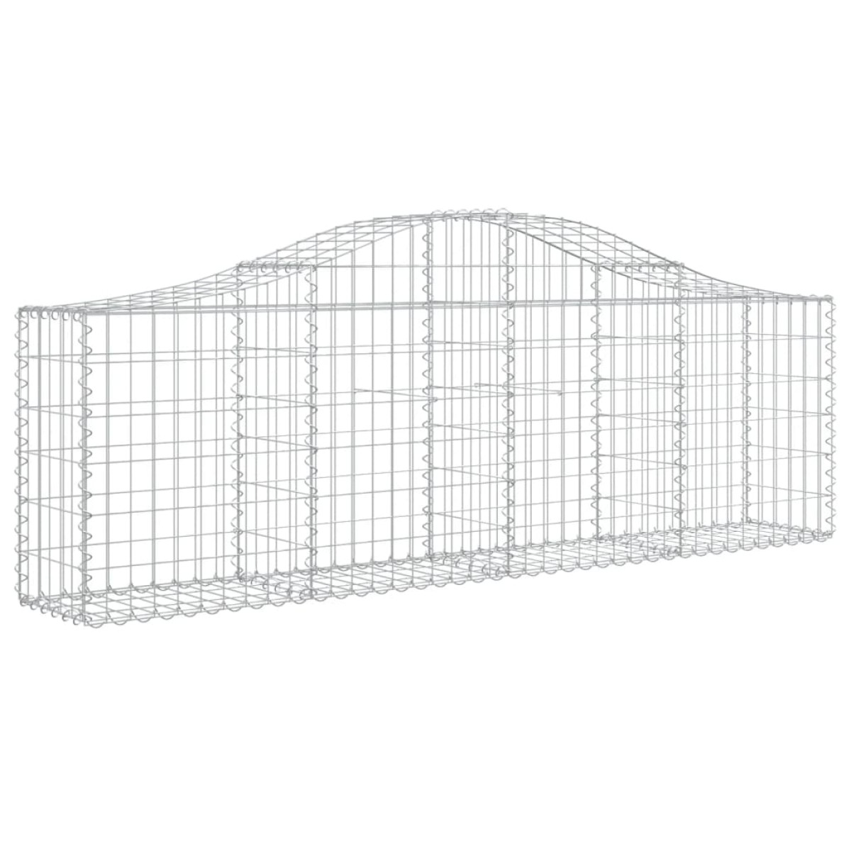 vidaXL Συρματοκιβώτια Τοξωτά 15 τεμ. 200x30x60/80 εκ. Γαλβαν. Ατσάλι