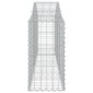 vidaXL Συρματοκιβώτια Τοξωτά 15 τεμ. 200x30x60/80 εκ. Γαλβαν. Ατσάλι