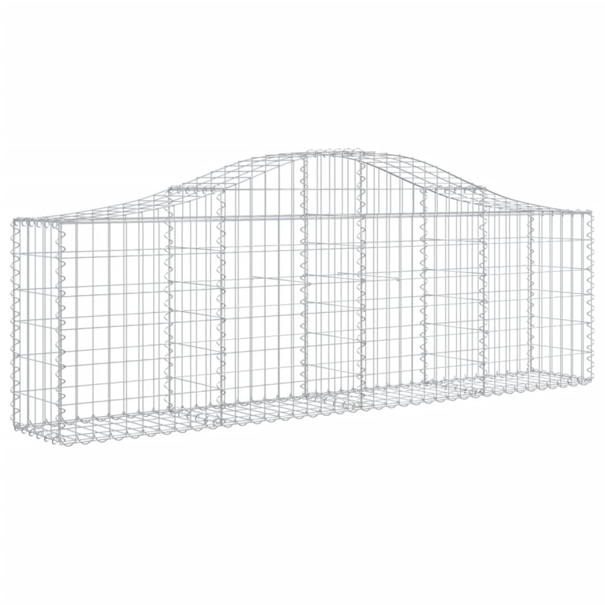 vidaXL Συρματοκιβώτια Τοξωτά 18 τεμ. 200x30x60/80 εκ. Γαλβαν. Ατσάλι