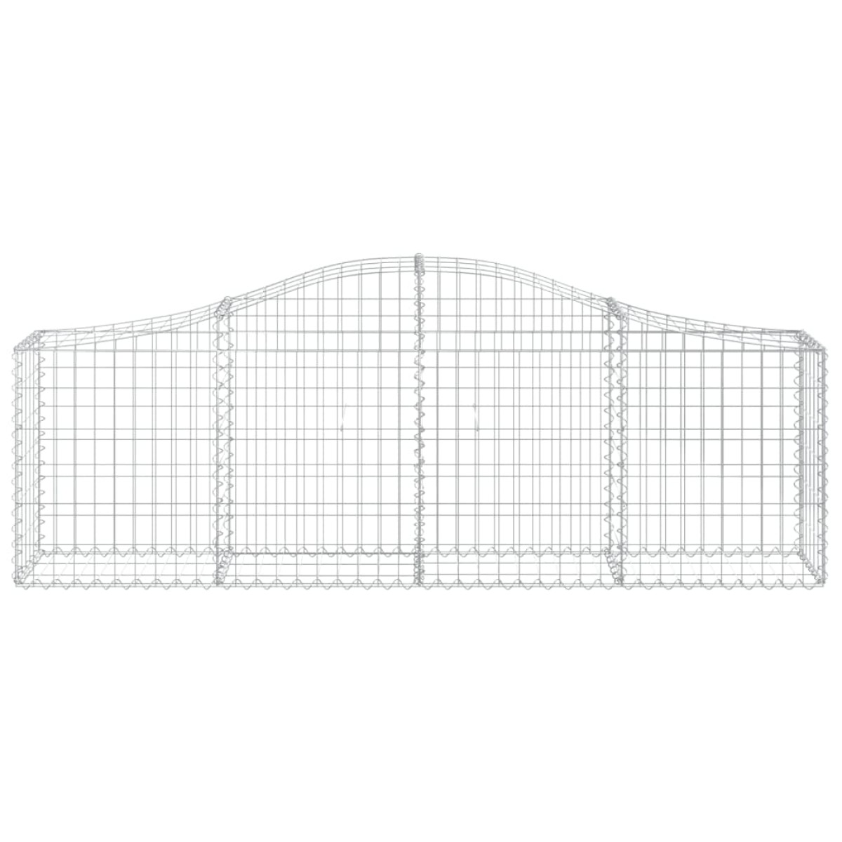 vidaXL Συρματοκιβώτια Τοξωτά 18 τεμ. 200x30x60/80 εκ. Γαλβαν. Ατσάλι