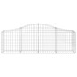 vidaXL Συρματοκιβώτια Τοξωτά 20 τεμ. 200x30x60/80 εκ. Γαλβαν. Ατσάλι