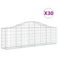 vidaXL Συρματοκιβώτια Τοξωτά 30 τεμ. 200x30x60/80 εκ. Γαλβαν. Ατσάλι