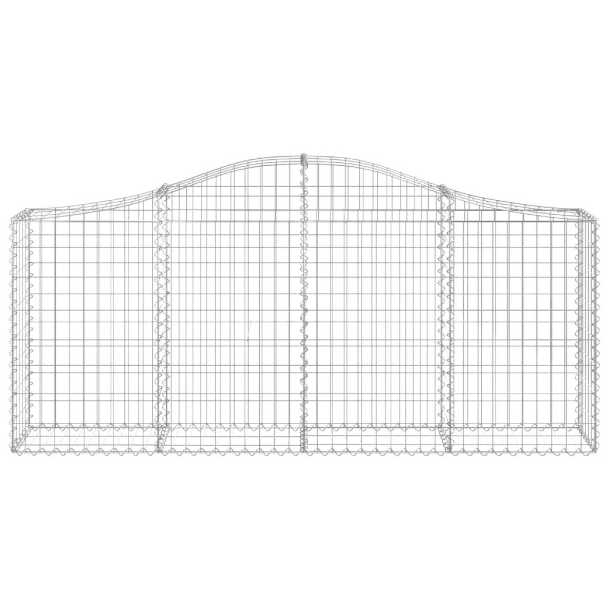 vidaXL Συρματοκιβώτια Τοξωτά 3 τεμ. 200x30x80/100 εκ. Γαλβαν. Ατσάλι