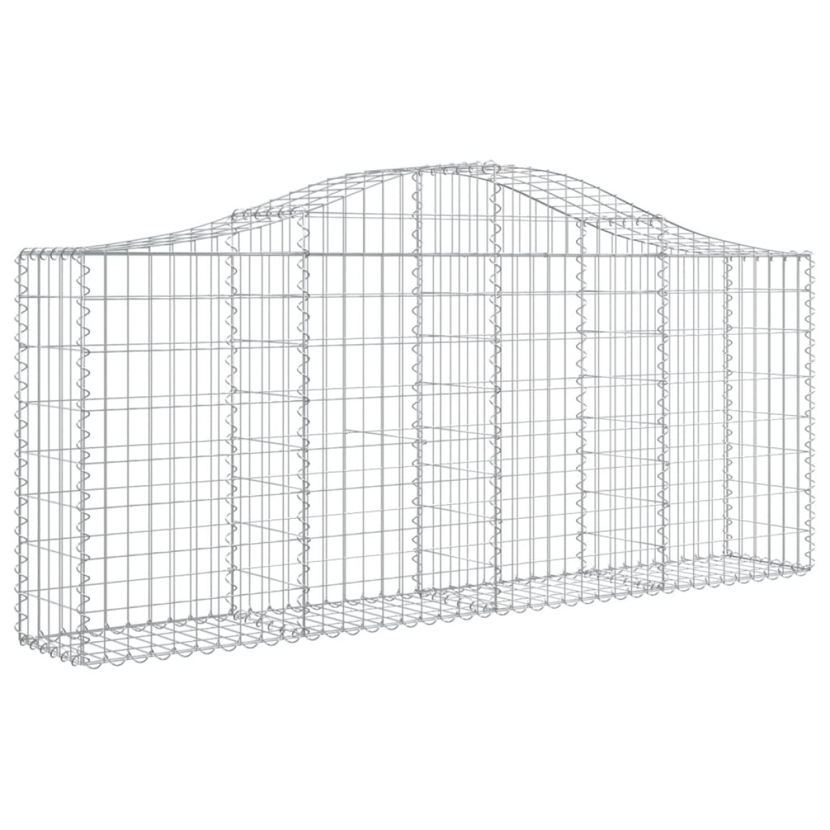 vidaXL Συρματοκιβώτια Τοξωτά 6 τεμ. 200x30x80/100 εκ. Γαλβαν. Ατσάλι
