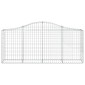 vidaXL Συρματοκιβώτια Τοξωτά 11 τεμ. 200x30x80/100 εκ. Γαλβαν. Ατσάλι