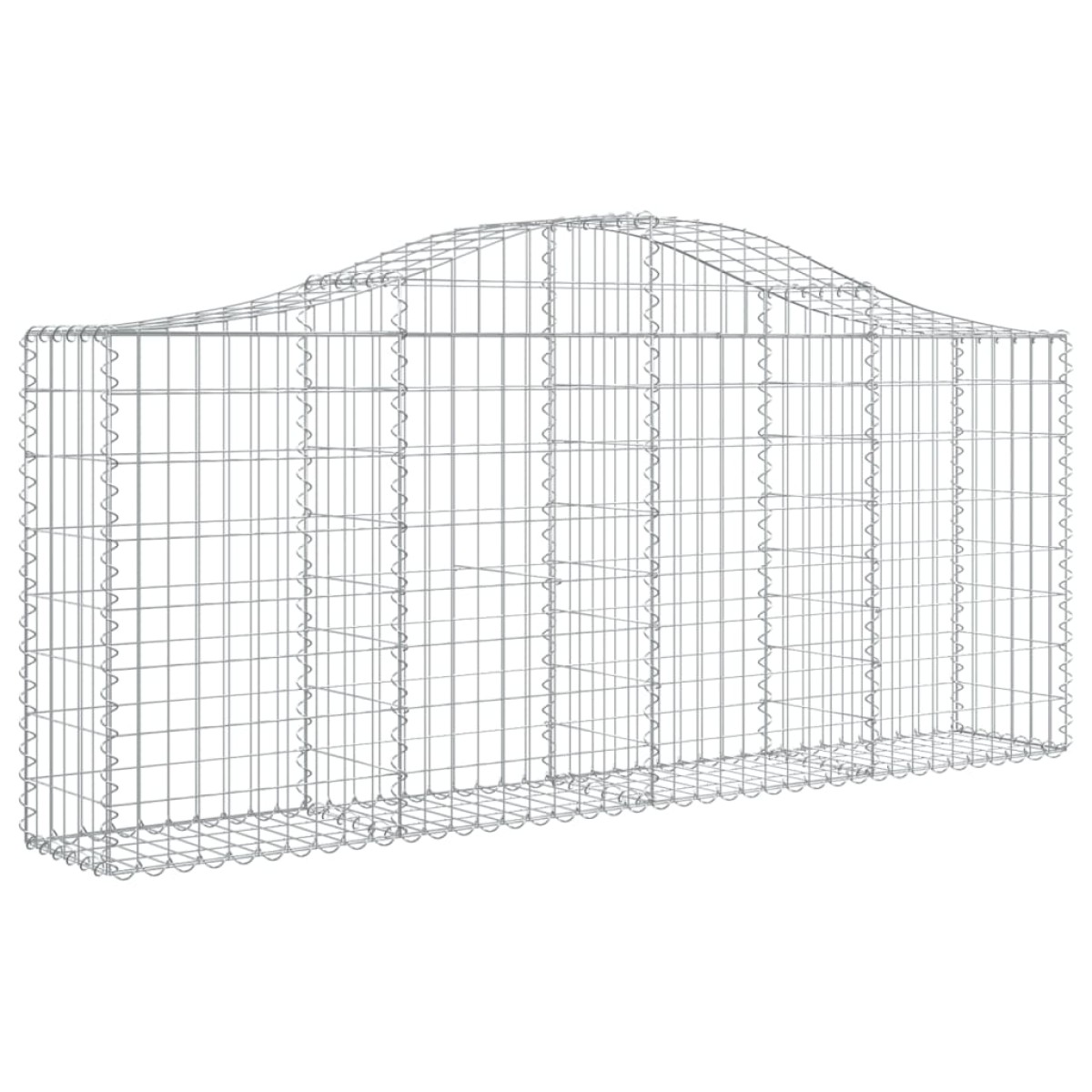 vidaXL Συρματοκιβώτια Τοξωτά 12 τεμ. 200x30x80/100 εκ. Γαλβαν. Ατσάλι