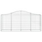 vidaXL Συρματοκιβώτια Τοξωτά 12 τεμ. 200x30x80/100 εκ. Γαλβαν. Ατσάλι