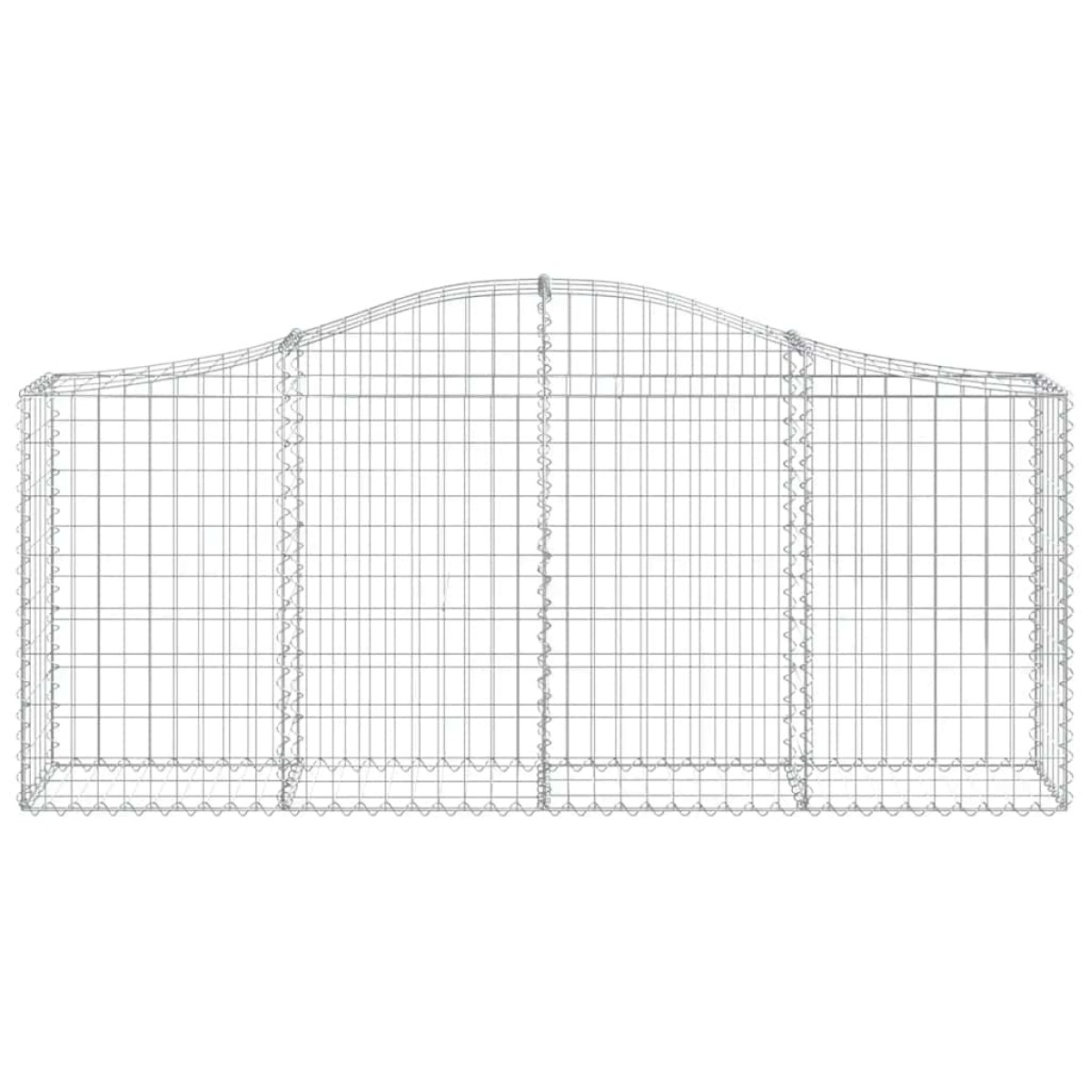vidaXL Συρματοκιβώτια Τοξωτά 13 τεμ. 200x30x80/100 εκ. Γαλβαν. Ατσάλι