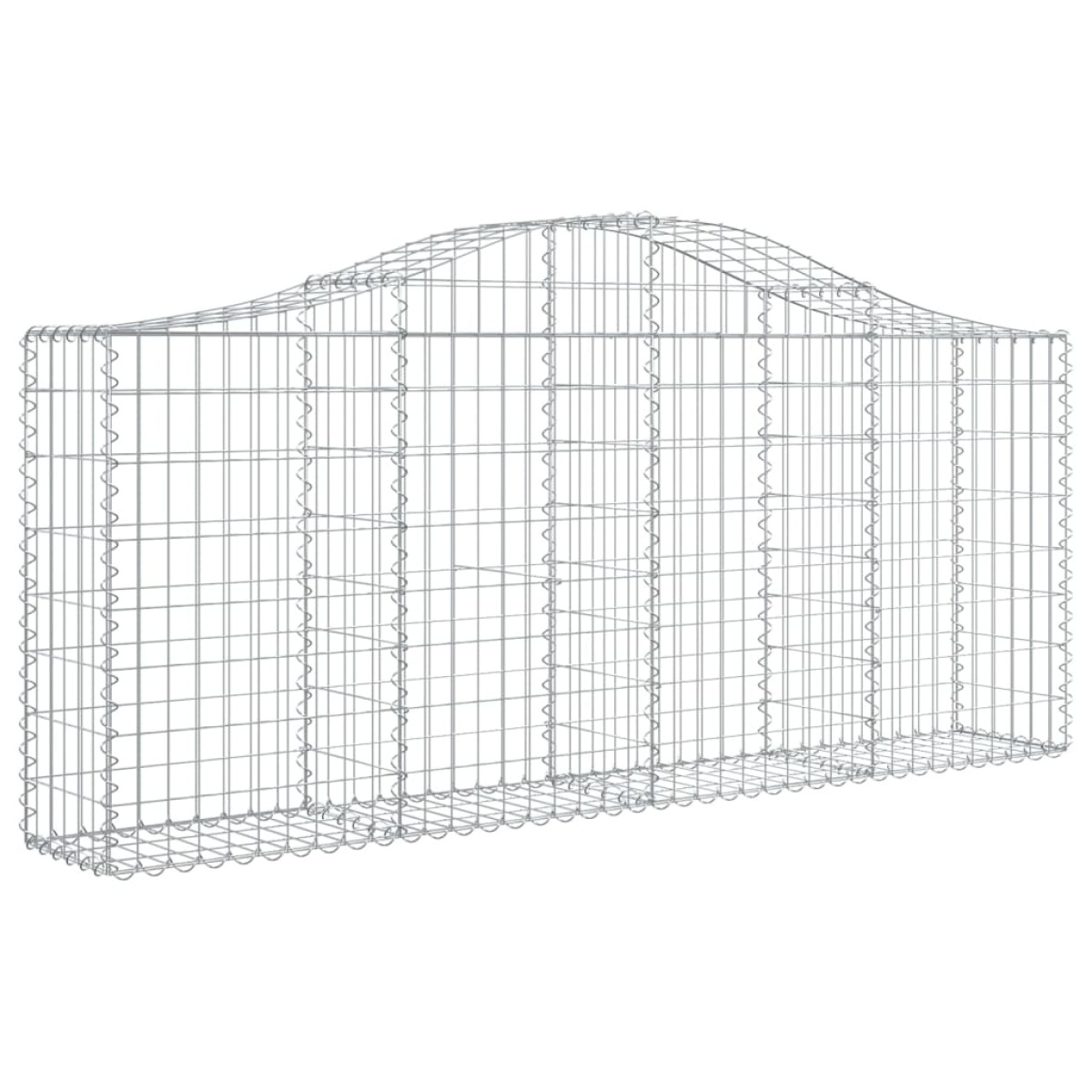 vidaXL Συρματοκιβώτια Τοξωτά 14 τεμ. 200x30x80/100 εκ. Γαλβαν. Ατσάλι