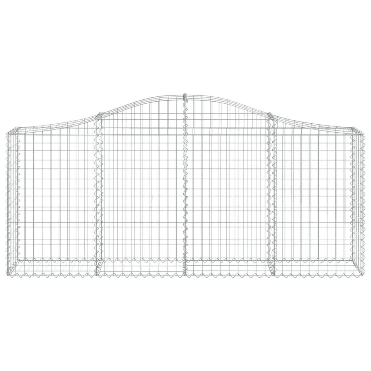 vidaXL Συρματοκιβώτια Τοξωτά 25 τεμ. 200x30x80/100 εκ. Γαλβαν. Ατσάλι