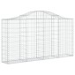 vidaXL Συρματοκιβώτια Τοξωτά 3 τεμ. 200x30x100/120 εκ. Γαλβαν. Ατσάλι