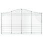 vidaXL Συρματοκιβώτια Τοξωτά 3 τεμ. 200x30x100/120 εκ. Γαλβαν. Ατσάλι