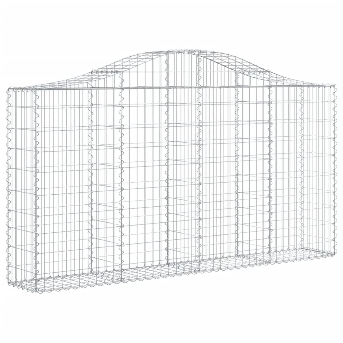 vidaXL Συρματοκιβώτια Τοξωτά 4 τεμ. 200x30x100/120 εκ. Γαλβαν. Ατσάλι