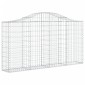vidaXL Συρματοκιβώτια Τοξωτά 4 τεμ. 200x30x100/120 εκ. Γαλβαν. Ατσάλι