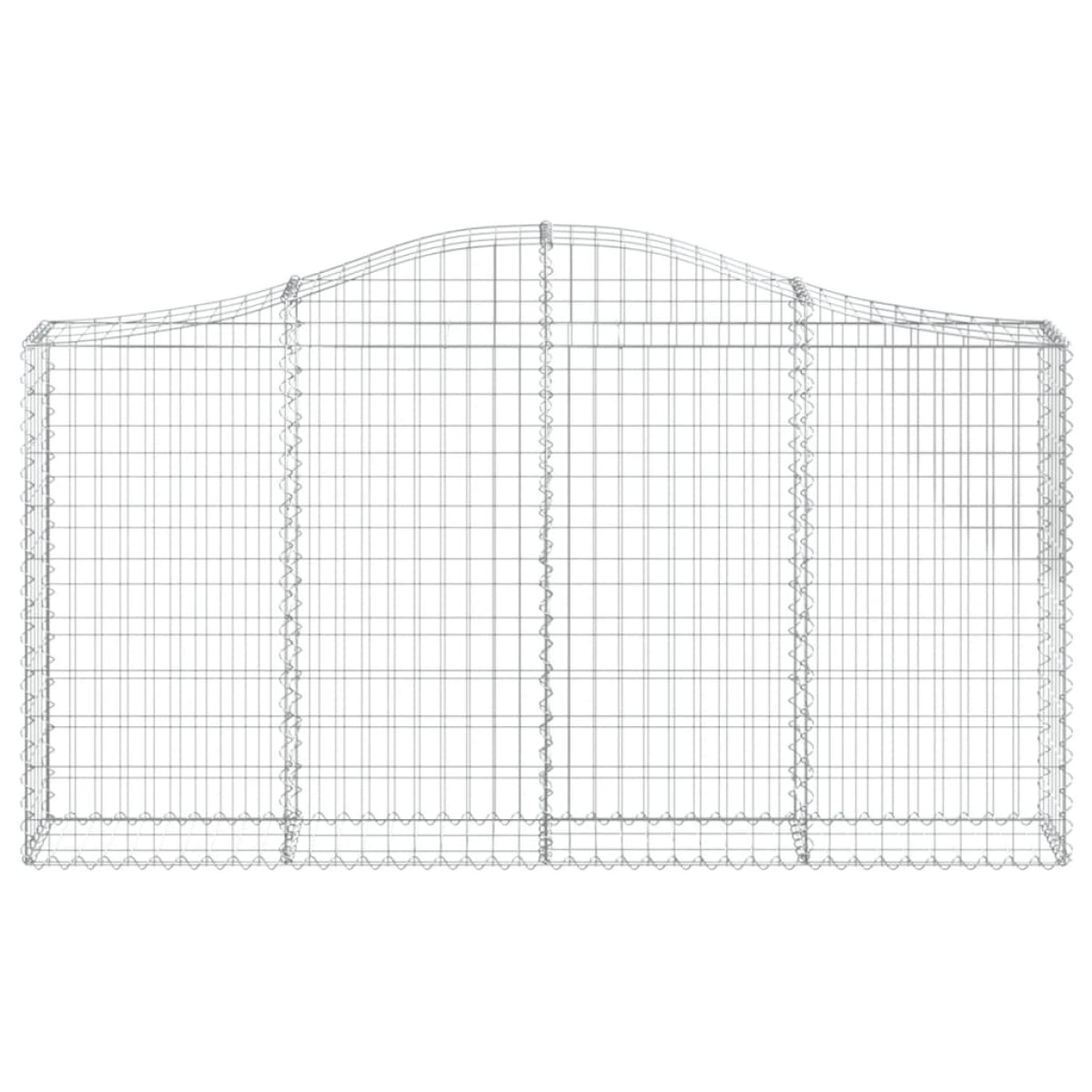 vidaXL Συρματοκιβώτια Τοξωτά 6 τεμ. 200x30x100/120 εκ. Γαλβαν. Ατσάλι