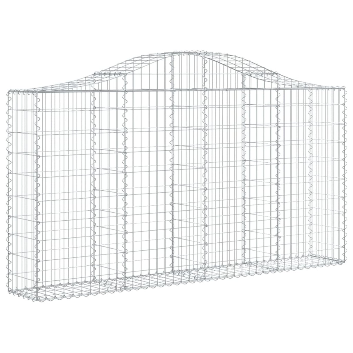 vidaXL Συρματοκιβώτια Τοξωτά 8 τεμ. 200x30x100/120 εκ. Γαλβαν. Ατσάλι
