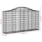 vidaXL Συρματοκιβώτια Τοξωτά 8 τεμ. 200x30x100/120 εκ. Γαλβαν. Ατσάλι