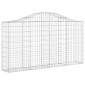 vidaXL Συρματοκιβώτια Τοξωτά 12 τεμ. 200x30x100/120 εκ. Γαλβαν. Ατσάλι