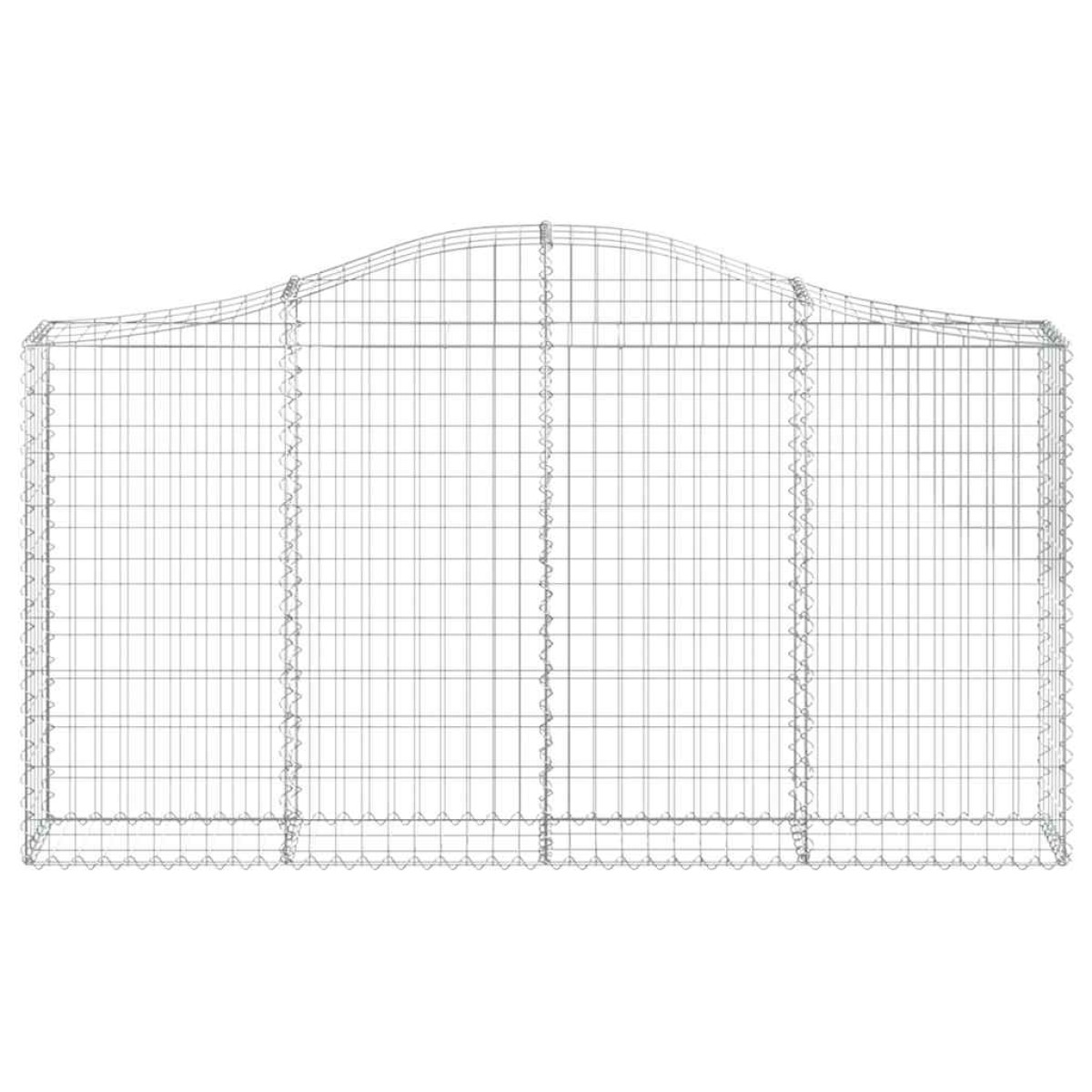 vidaXL Συρματοκιβώτια Τοξωτά 13 τεμ. 200x30x100/120 εκ. Γαλβαν. Ατσάλι