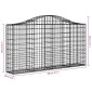 vidaXL Συρματοκιβώτια Τοξωτά 13 τεμ. 200x30x100/120 εκ. Γαλβαν. Ατσάλι