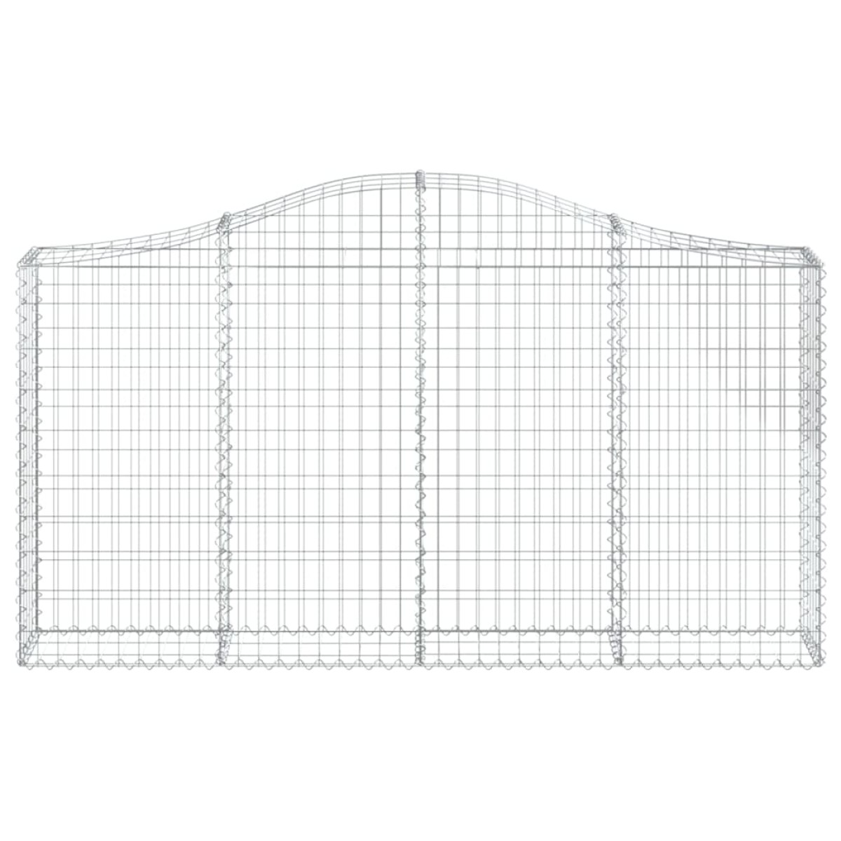 vidaXL Συρματοκιβώτια Τοξωτά 15 τεμ. 200x30x100/120 εκ. Γαλβαν. Ατσάλι