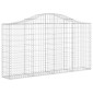 vidaXL Συρματοκιβώτια Τοξωτά 18 τεμ. 200x30x100/120 εκ. Γαλβαν. Ατσάλι