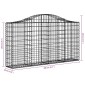 vidaXL Συρματοκιβώτια Τοξωτά 18 τεμ. 200x30x100/120 εκ. Γαλβαν. Ατσάλι