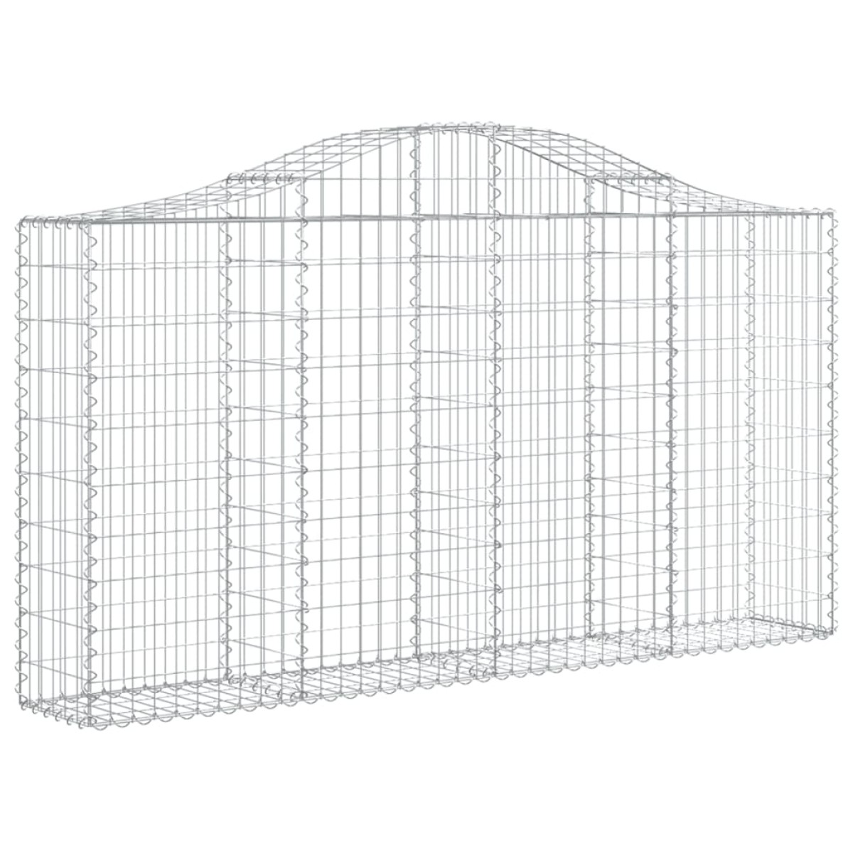 vidaXL Συρματοκιβώτια Τοξωτά 30 τεμ. 200x30x100/120 εκ. Γαλβαν. Ατσάλι