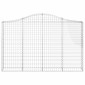 vidaXL Συρματοκιβώτια Τοξωτά 2 τεμ. 200x30x120/140 εκ. Γαλβαν. Ατσάλι