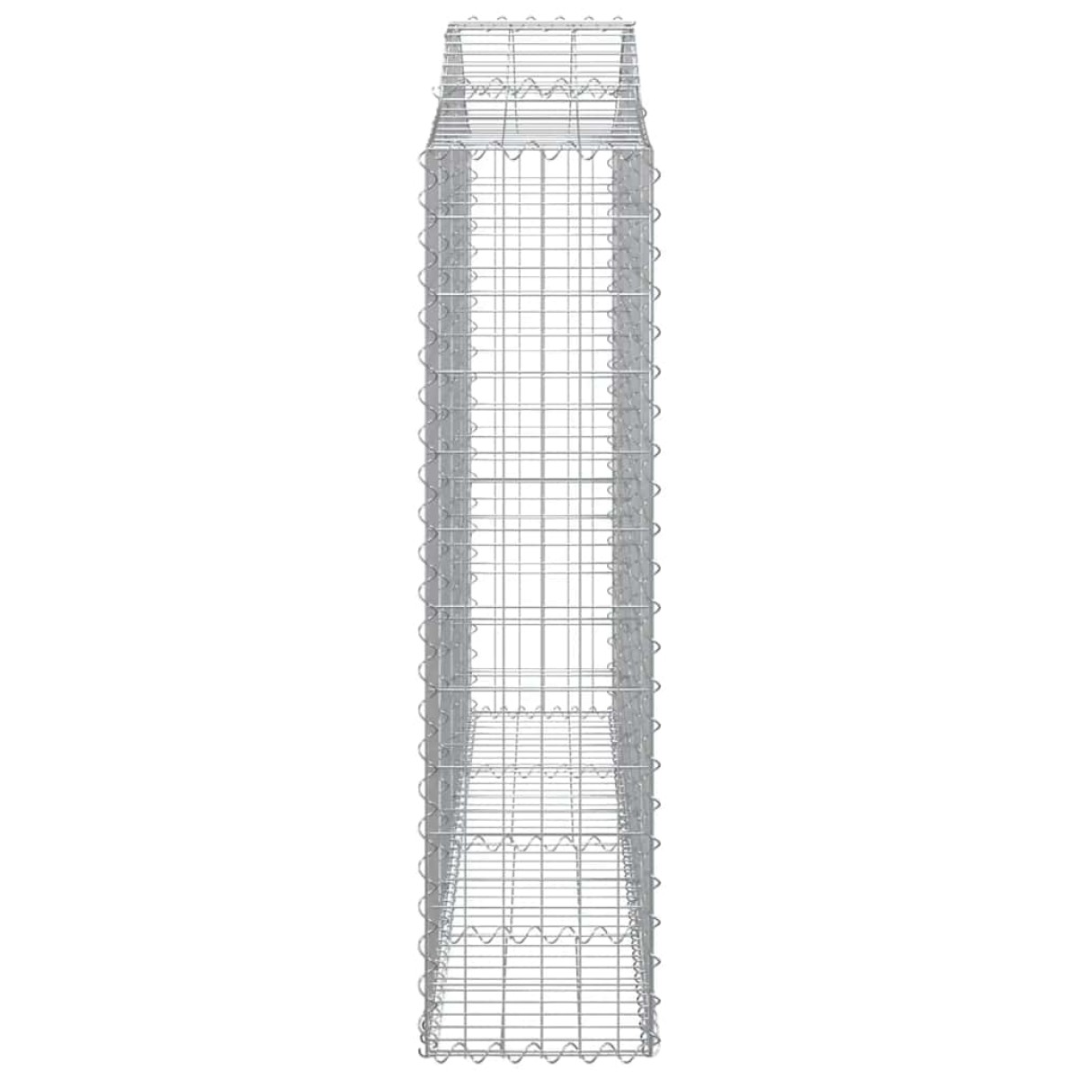 vidaXL Συρματοκιβώτια Τοξωτά 2 τεμ. 200x30x120/140 εκ. Γαλβαν. Ατσάλι