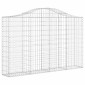 vidaXL Συρματοκιβώτια Τοξωτά 3 τεμ. 200x30x120/140 εκ. Γαλβαν. Ατσάλι