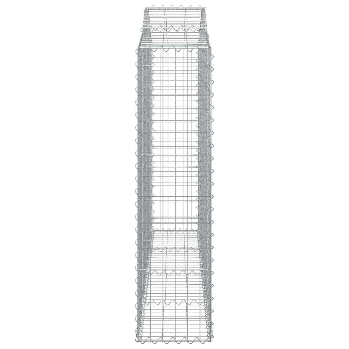 vidaXL Συρματοκιβώτια Τοξωτά 3 τεμ. 200x30x120/140 εκ. Γαλβαν. Ατσάλι
