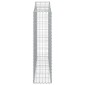 vidaXL Συρματοκιβώτια Τοξωτά 3 τεμ. 200x30x120/140 εκ. Γαλβαν. Ατσάλι