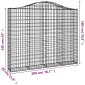vidaXL Συρματοκιβώτια Τοξωτά 2 τεμ. 200x30x160/180 εκ. Γαλβαν. Ατσάλι