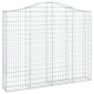 vidaXL Συρματοκιβώτια Τοξωτά 3 τεμ. 200x30x160/180 εκ. Γαλβαν. Ατσάλι