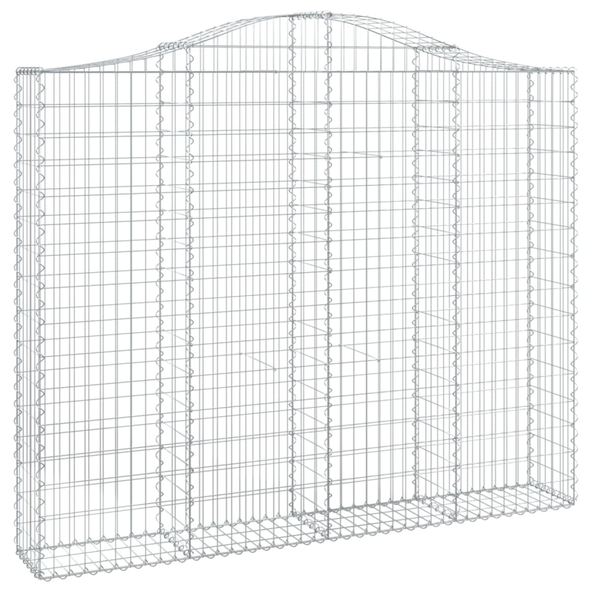 vidaXL Συρματοκιβώτια Τοξωτά 4 τεμ. 200x30x160/180 εκ. Γαλβαν. Ατσάλι
