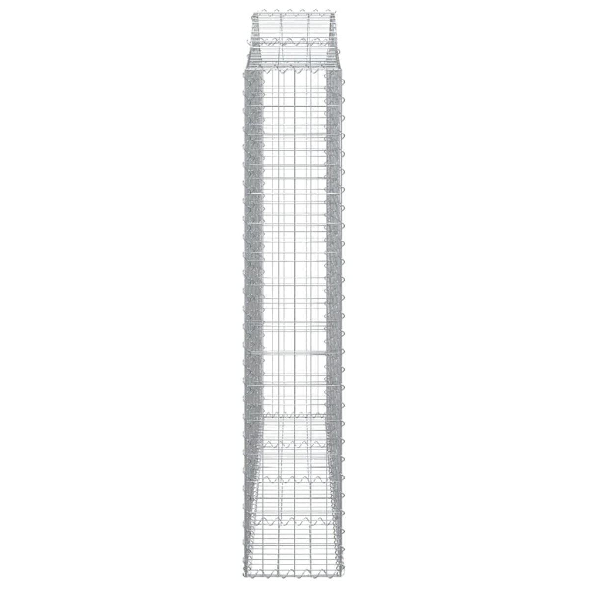 vidaXL Συρματοκιβώτια Τοξωτά 4 τεμ. 200x30x160/180 εκ. Γαλβαν. Ατσάλι