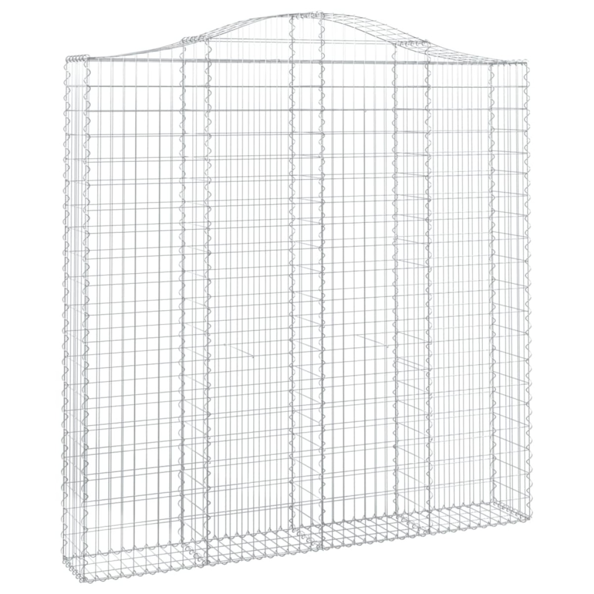 vidaXL Συρματοκιβώτια Τοξωτά 2 τεμ. 200x30x200/220 εκ. Γαλβαν. Ατσάλι