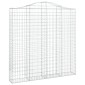 vidaXL Συρματοκιβώτια Τοξωτά 3 τεμ. 200x30x200/220 εκ. Γαλβαν. Ατσάλι