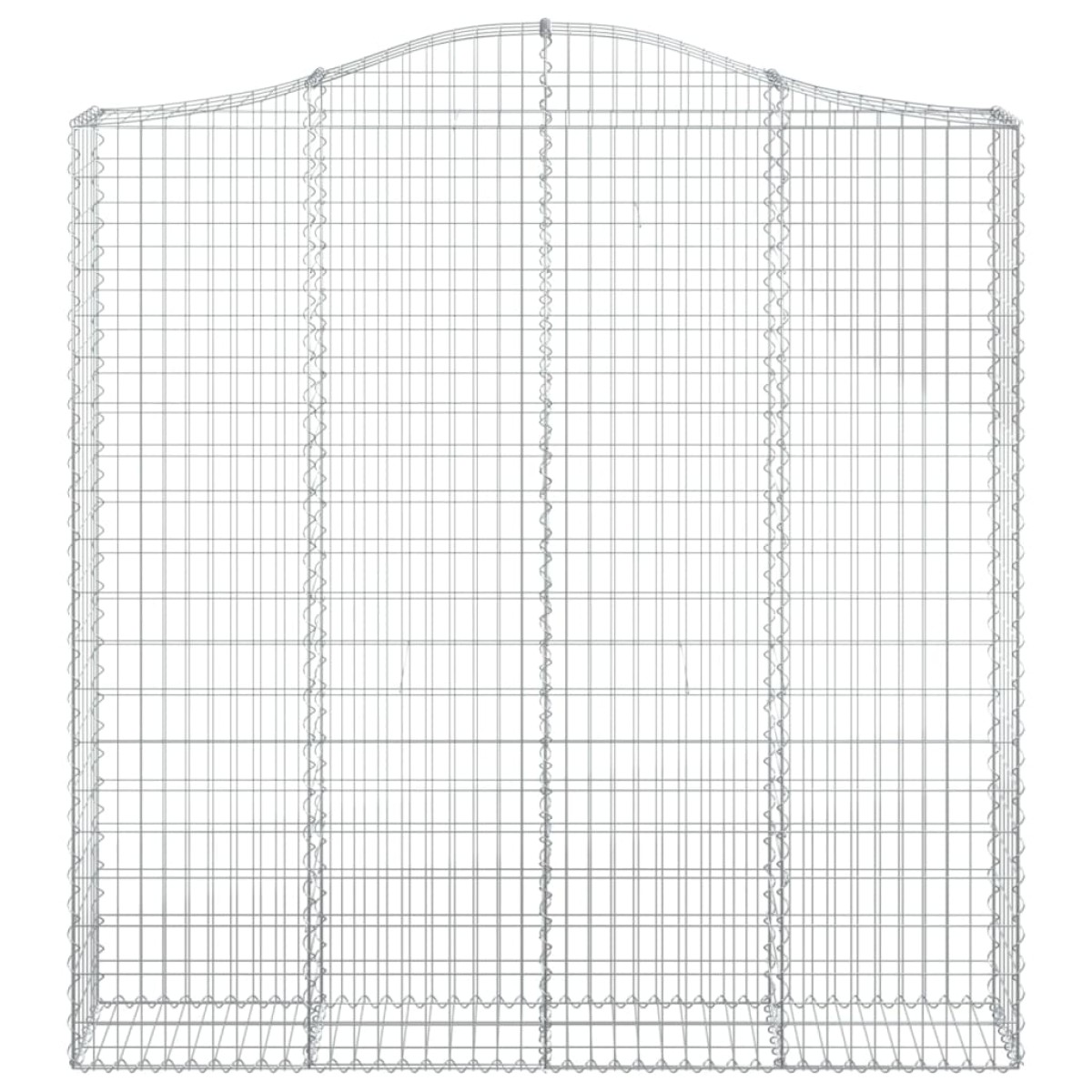 vidaXL Συρματοκιβώτια Τοξωτά 5 τεμ. 200x30x200/220 εκ. Γαλβαν. Ατσάλι
