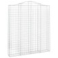 vidaXL Συρματοκιβώτια Τοξωτά 2 τεμ. 200x30x220/240 εκ. Γαλβαν. Ατσάλι