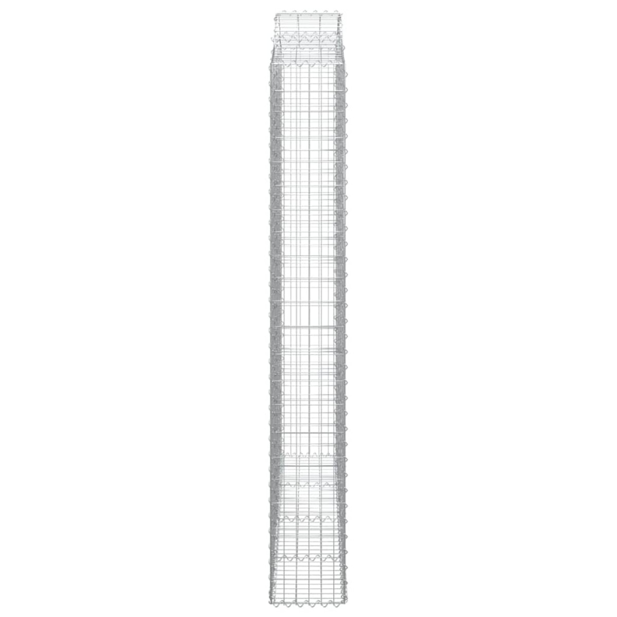 vidaXL Συρματοκιβώτια Τοξωτά 2 τεμ. 200x30x220/240 εκ. Γαλβαν. Ατσάλι