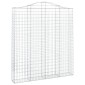vidaXL Συρματοκιβώτια Τοξωτά 3 τεμ. 200x30x220/240 εκ. Γαλβαν. Ατσάλι