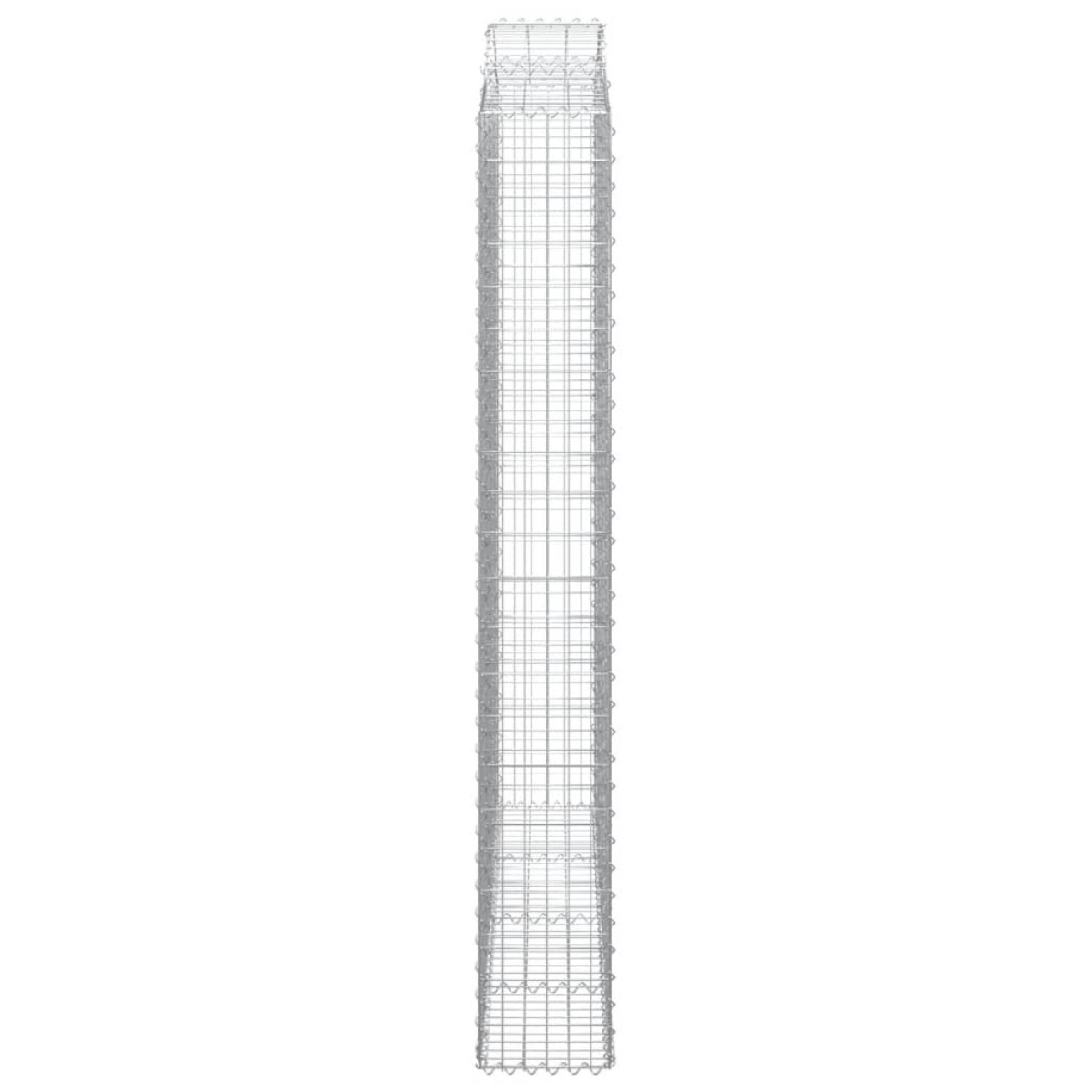 vidaXL Συρματοκιβώτια Τοξωτά 3 τεμ. 200x30x220/240 εκ. Γαλβαν. Ατσάλι