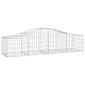 vidaXL Συρματοκιβώτια Τοξωτά 4 τεμ. 200x50x40/60 εκ. Γαλβαν. Ατσάλι