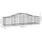 vidaXL Συρματοκιβώτια Τοξωτά 4 τεμ. 200x50x40/60 εκ. Γαλβαν. Ατσάλι